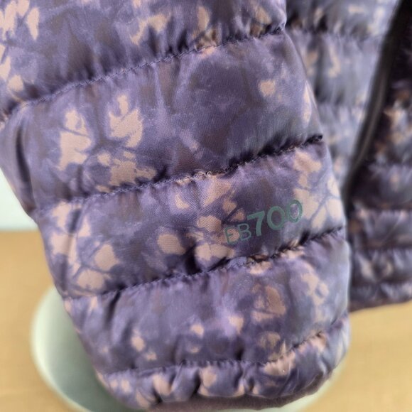 Eddie Bauer EB700 FloralGoose Down Quilted Purple  Puffer Jacket Womens Size XL - Picture 5 of 16